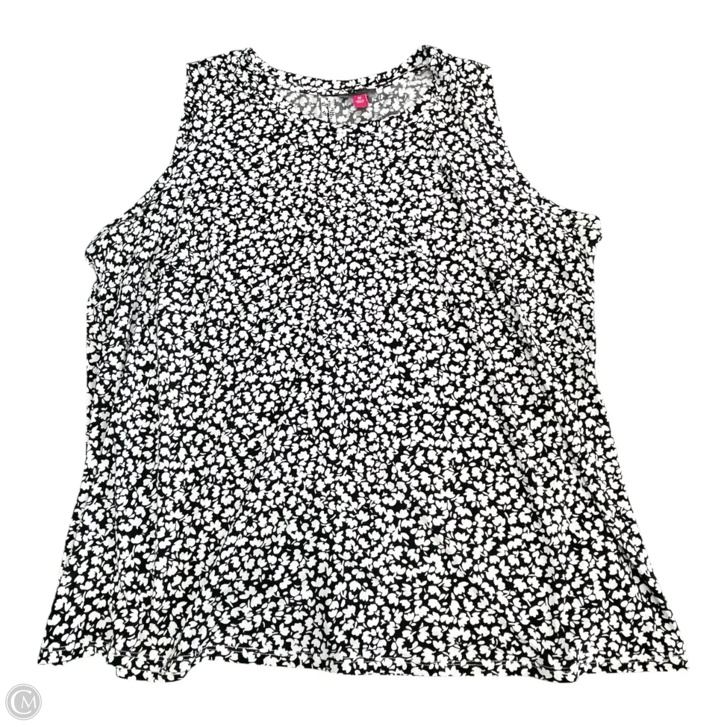 Top Sleeveless By Vince Camuto In Black & White, Size: 2x