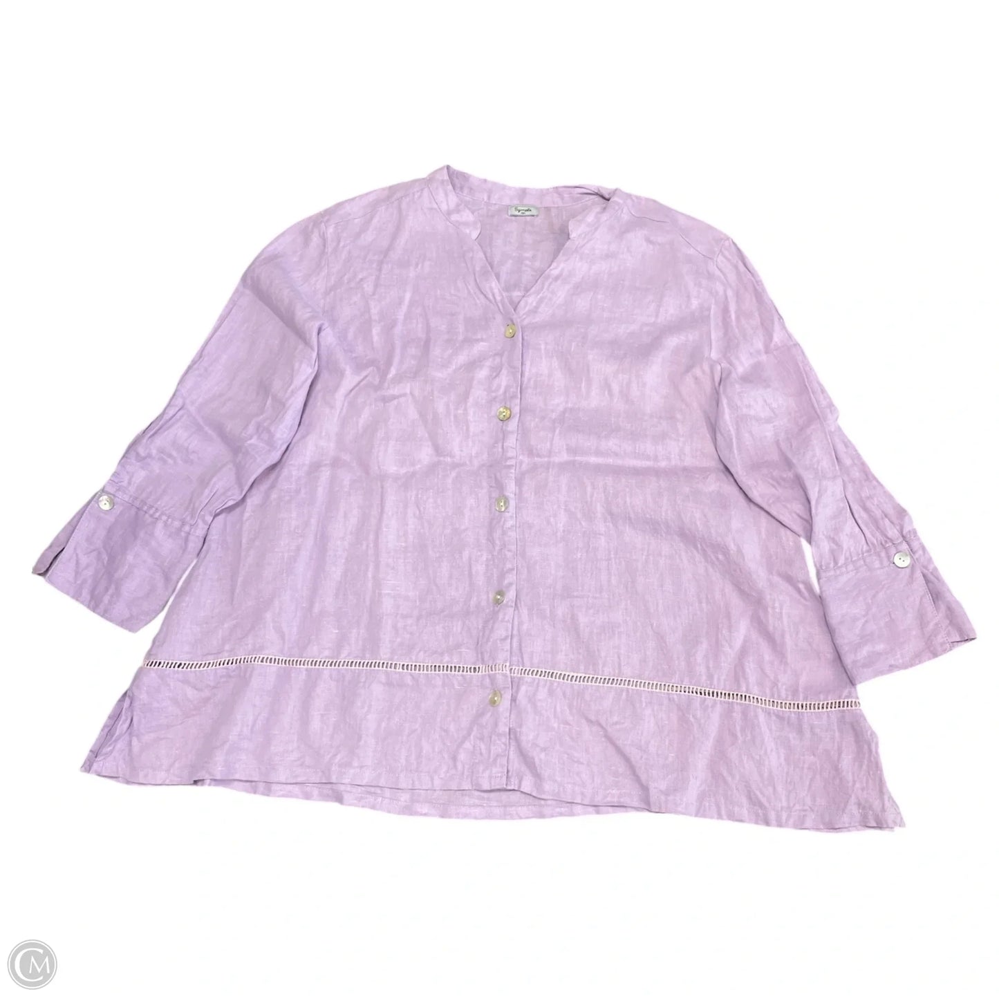 Top Long Sleeve By Clothes Mentor In Purple, Size: L