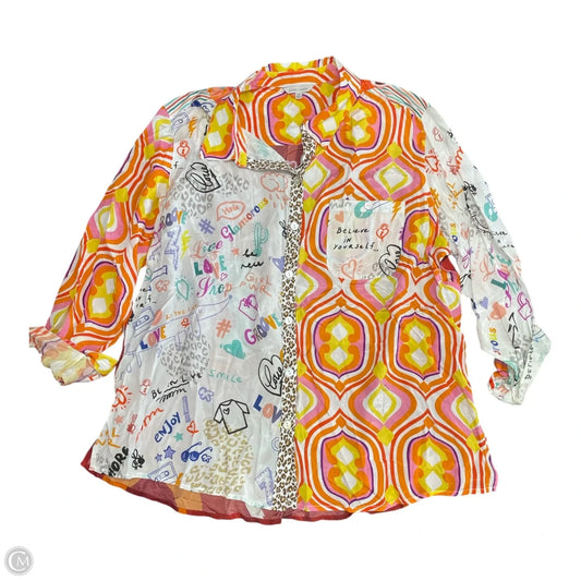 Top Long Sleeve By John Mark In Multi-colored, Size: 2x
