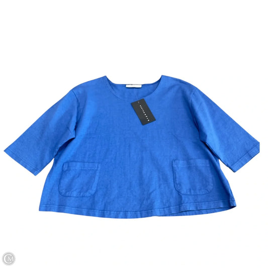 Top Short Sleeve By Bryn Walker In Blue, Size: Xs