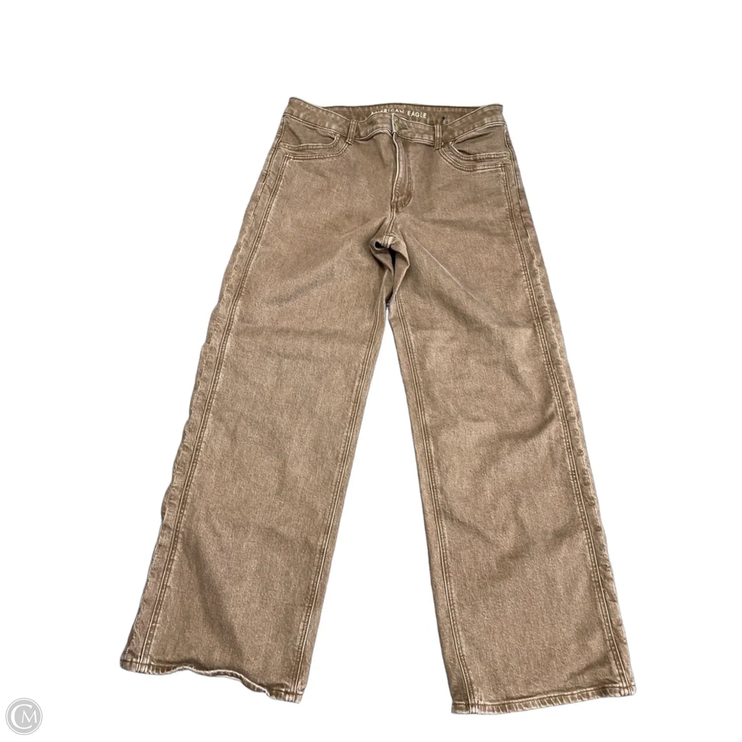 Jeans Wide Leg By American Eagle In Brown, Size: 14