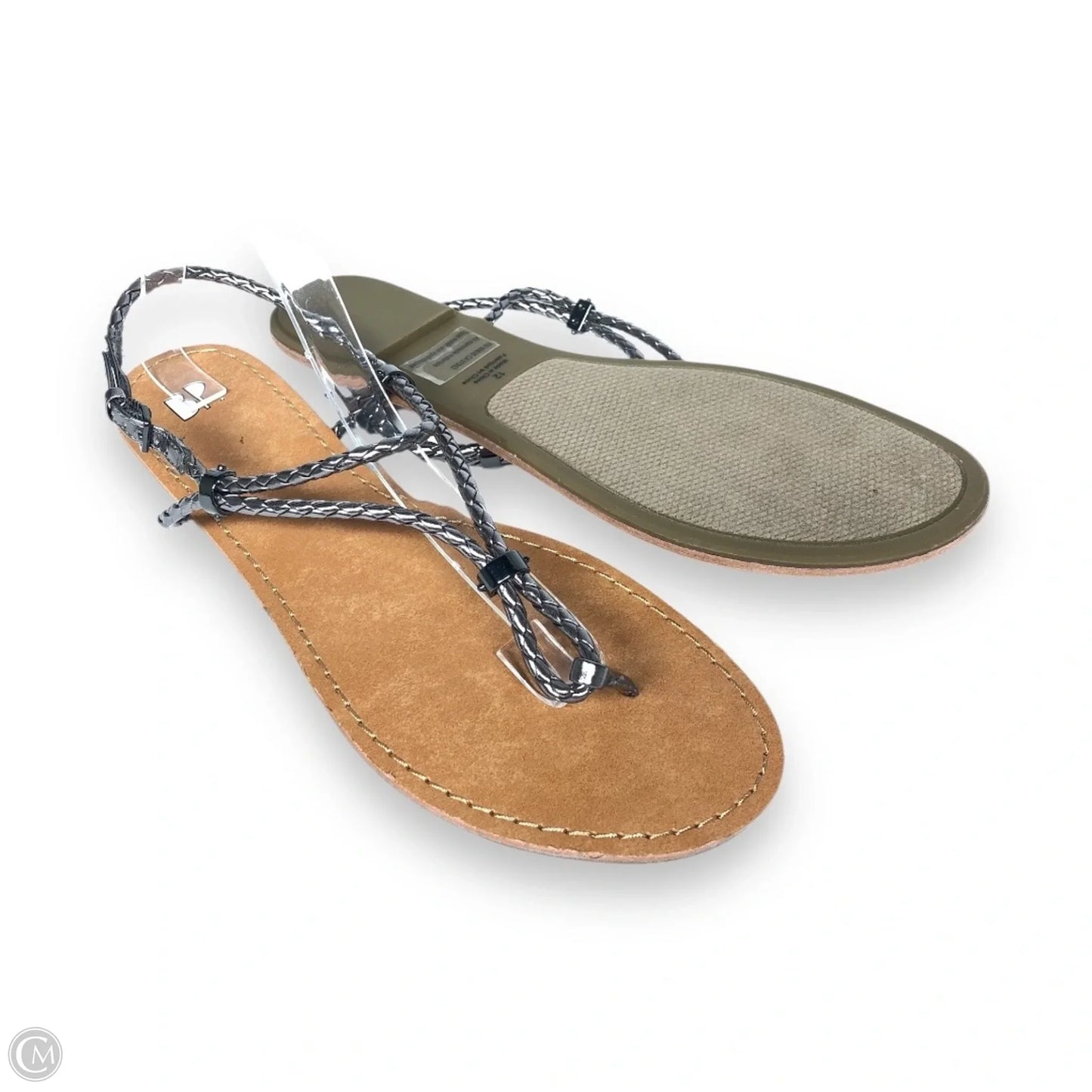 Sandals Flats By Bp In Silver, Size: 12