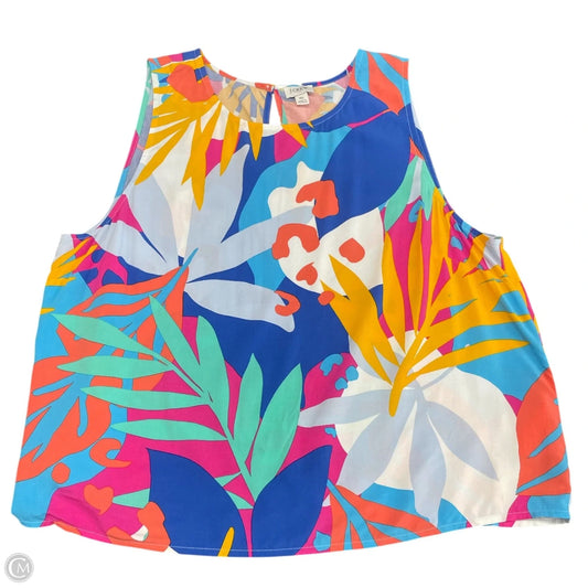 Top Sleeveless By J. Crew In Multi-colored, Size: Xl