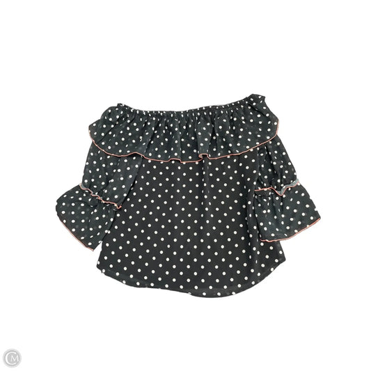 Top Short Sleeve By New York And Co In Black & White, Size: Xs