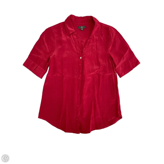Top Short Sleeve By J. Crew In Red, Size: Xxs