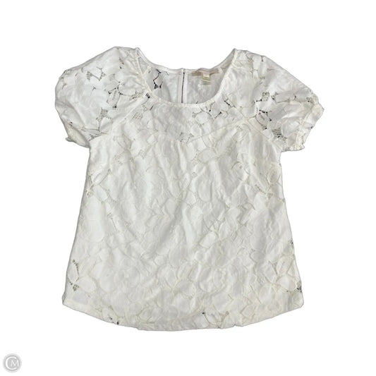 Top Short Sleeve By Monteau In White, Size: S