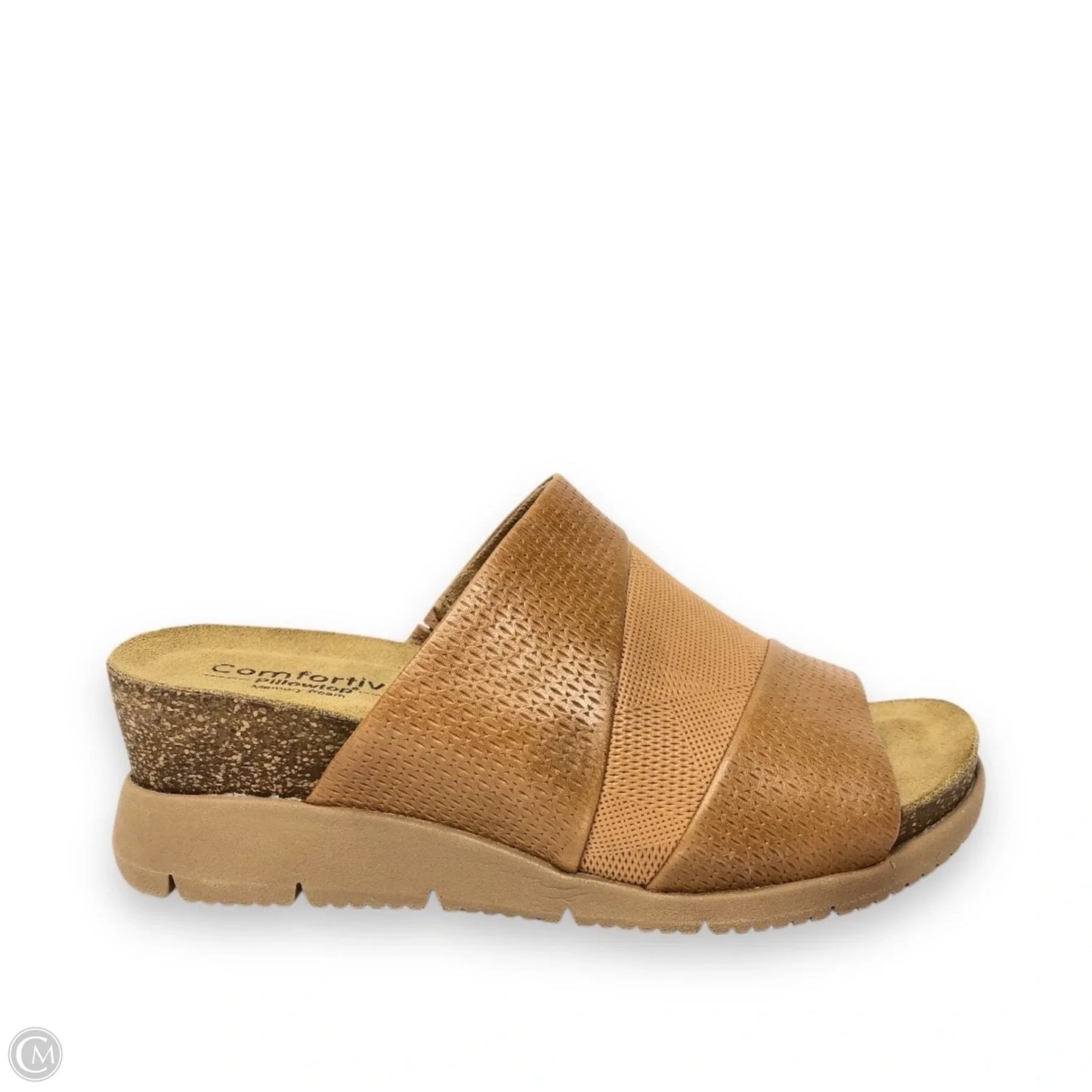 Sandals Heels Platform By Comfortiva In Brown, Size: 6.5