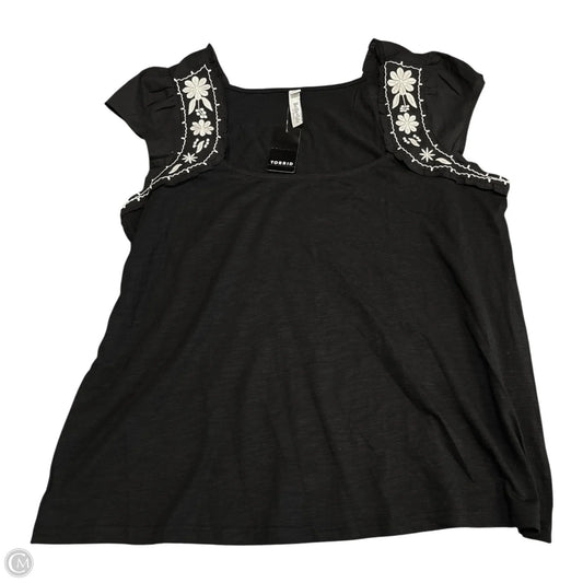 Top Short Sleeve By Torrid In Black, Size: M