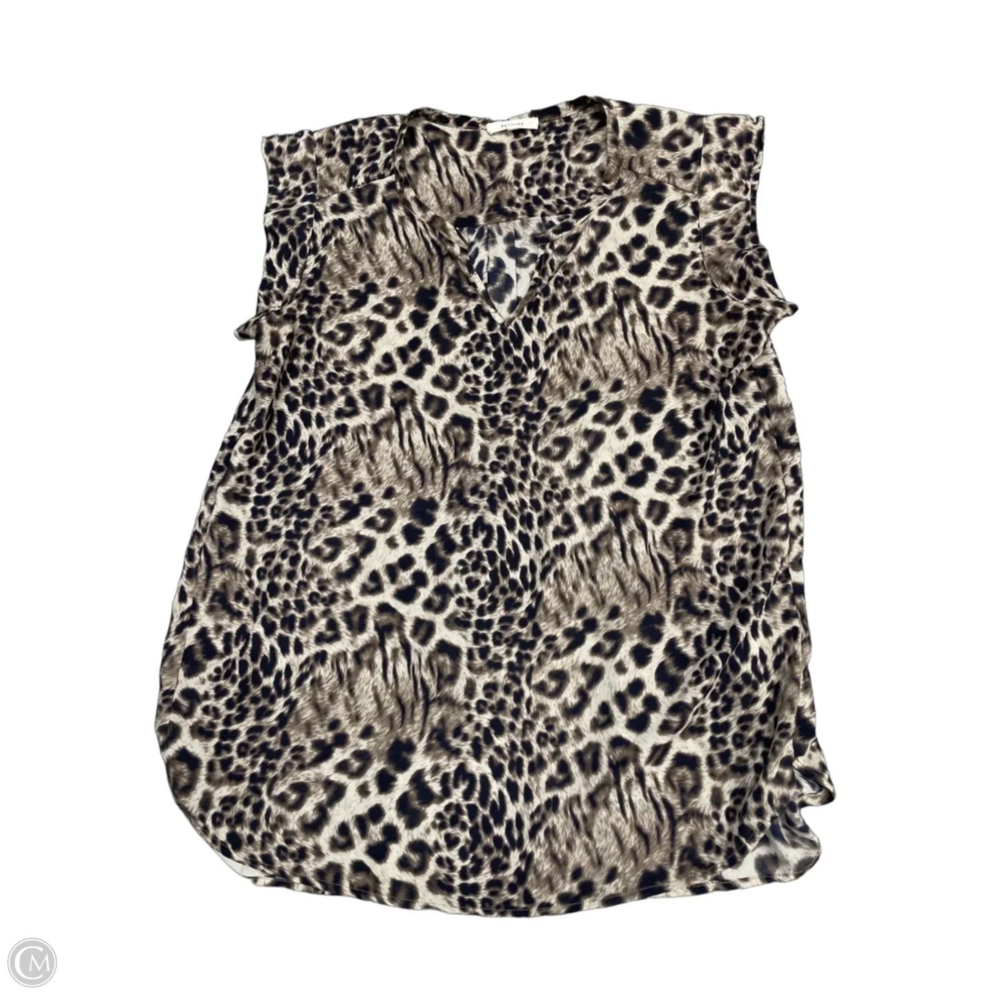 Top Sleeveless By Pleione In Leopard Print, Size: S