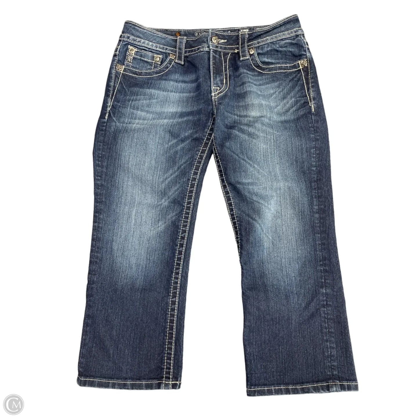 Jeans Cropped By Miss Me In Blue, Size: 10