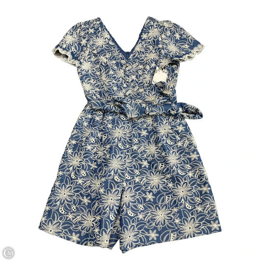 Romper By Kensie In Blue & White, Size: 6