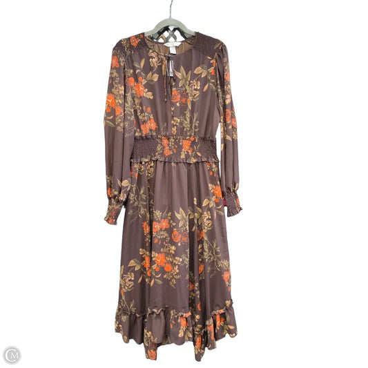 Dress Casual Midi By H&m In Brown, Size: 12