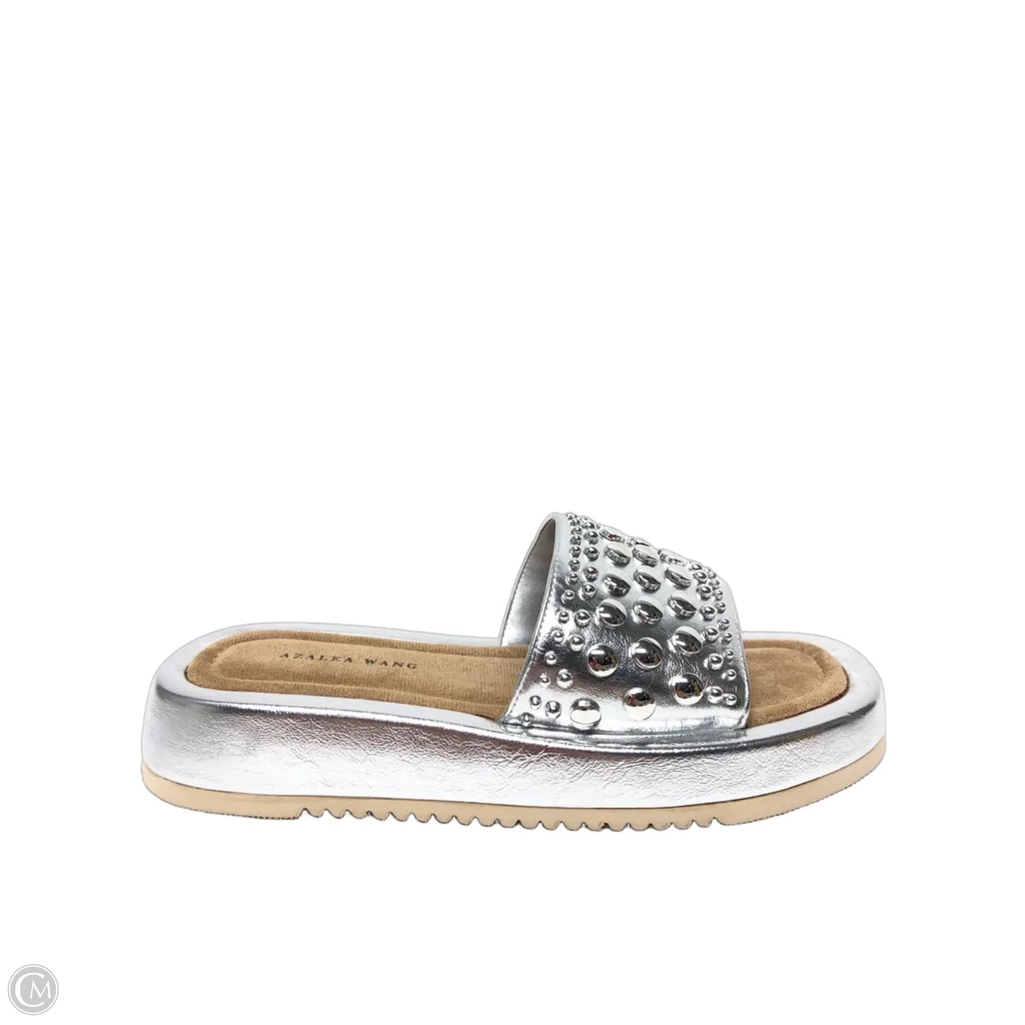Sandals Heels Platform By Azalea Wang In Silver, Size: 8