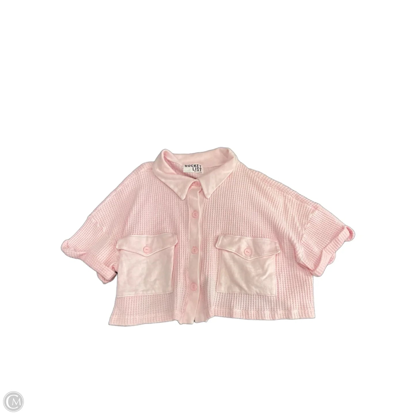Top Short Sleeve By Bucketlist In Pink, Size: L