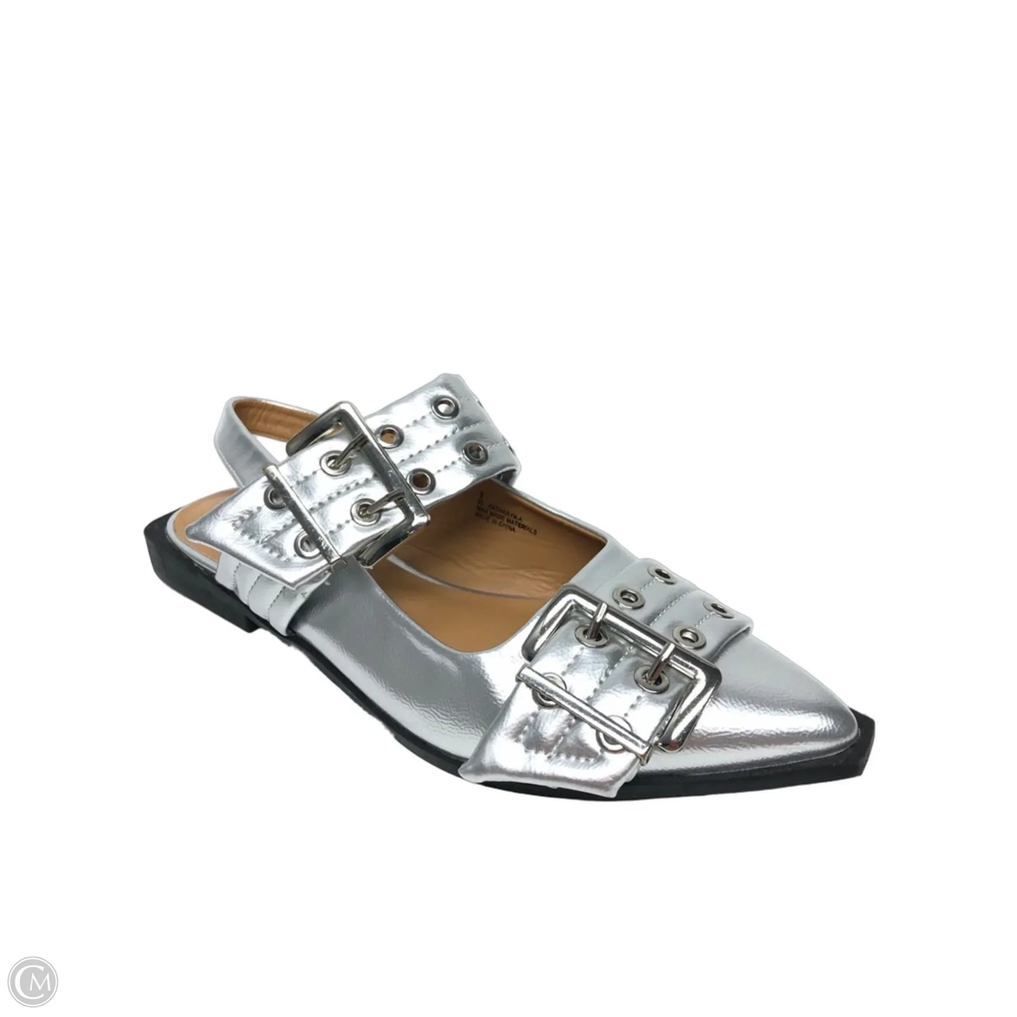 Shoes Flats By Clothes Mentor In Silver, Size: 9