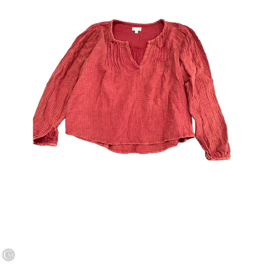 Top Long Sleeve By Wonderly In Red, Size: Xl
