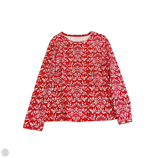 Top Long Sleeve By Talbots In Red, Size: L