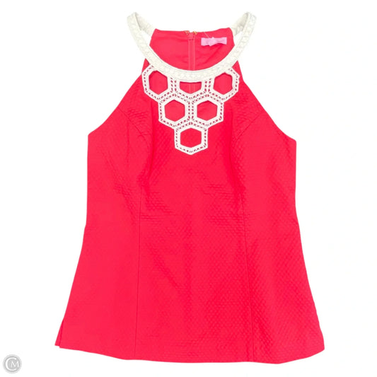 Top Sleeveless Designer By Lilly Pulitzer In Pink, Size: 10