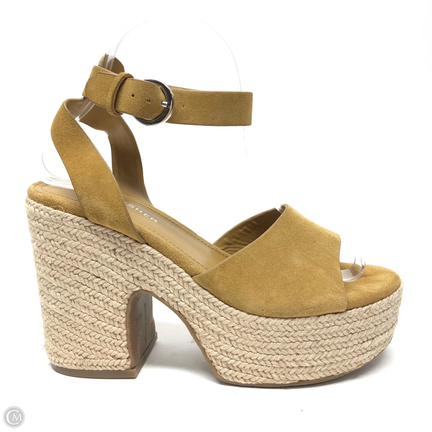 Sandals Heels Block By Marc Fisher In Tan, Size: 7.5