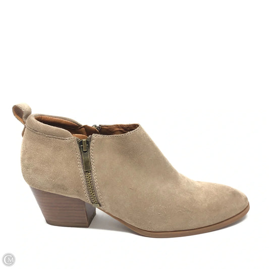 Boots Ankle Heels By Franco Sarto In Brown, Size: 7
