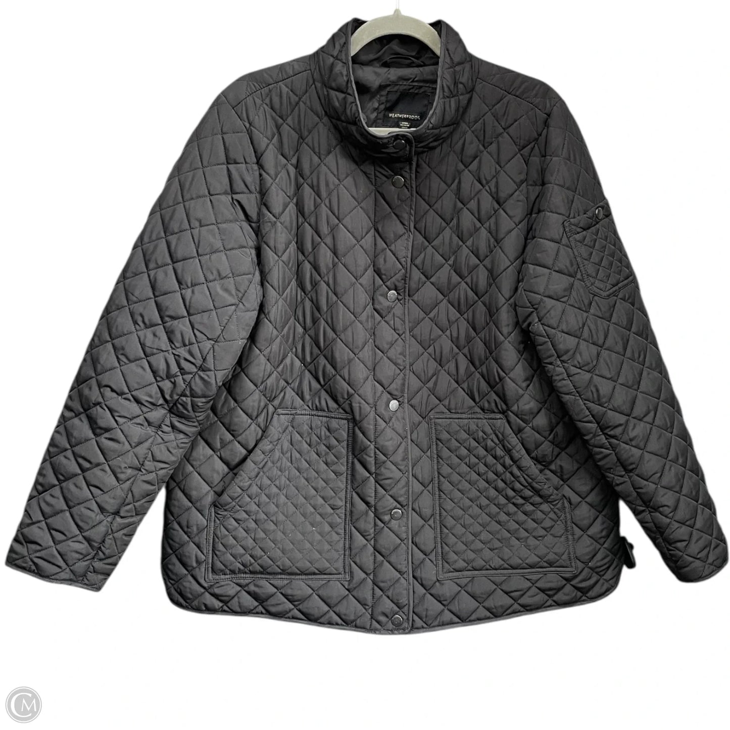 Jacket Puffer & Quilted By Weatherproof In Black, Size: 1x