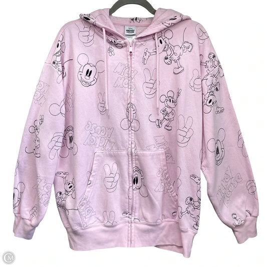 Sweatshirt Hoodie By Disney In Pink, Size: Xxl
