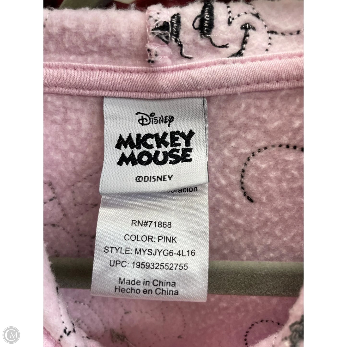 Sweatshirt Hoodie By Disney In Pink, Size: Xxl