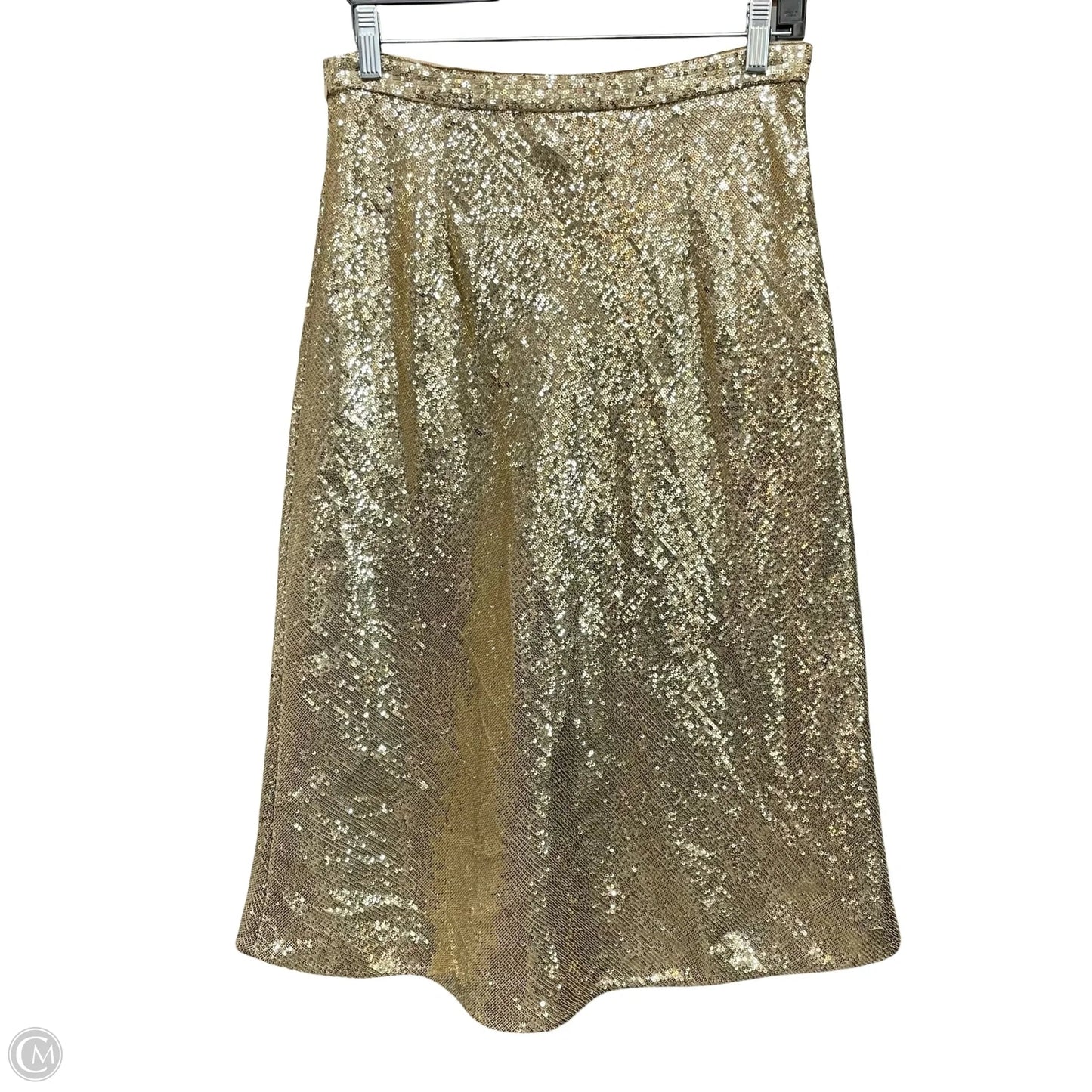 Skirt Midi By J. Crew In Gold, Size: 4