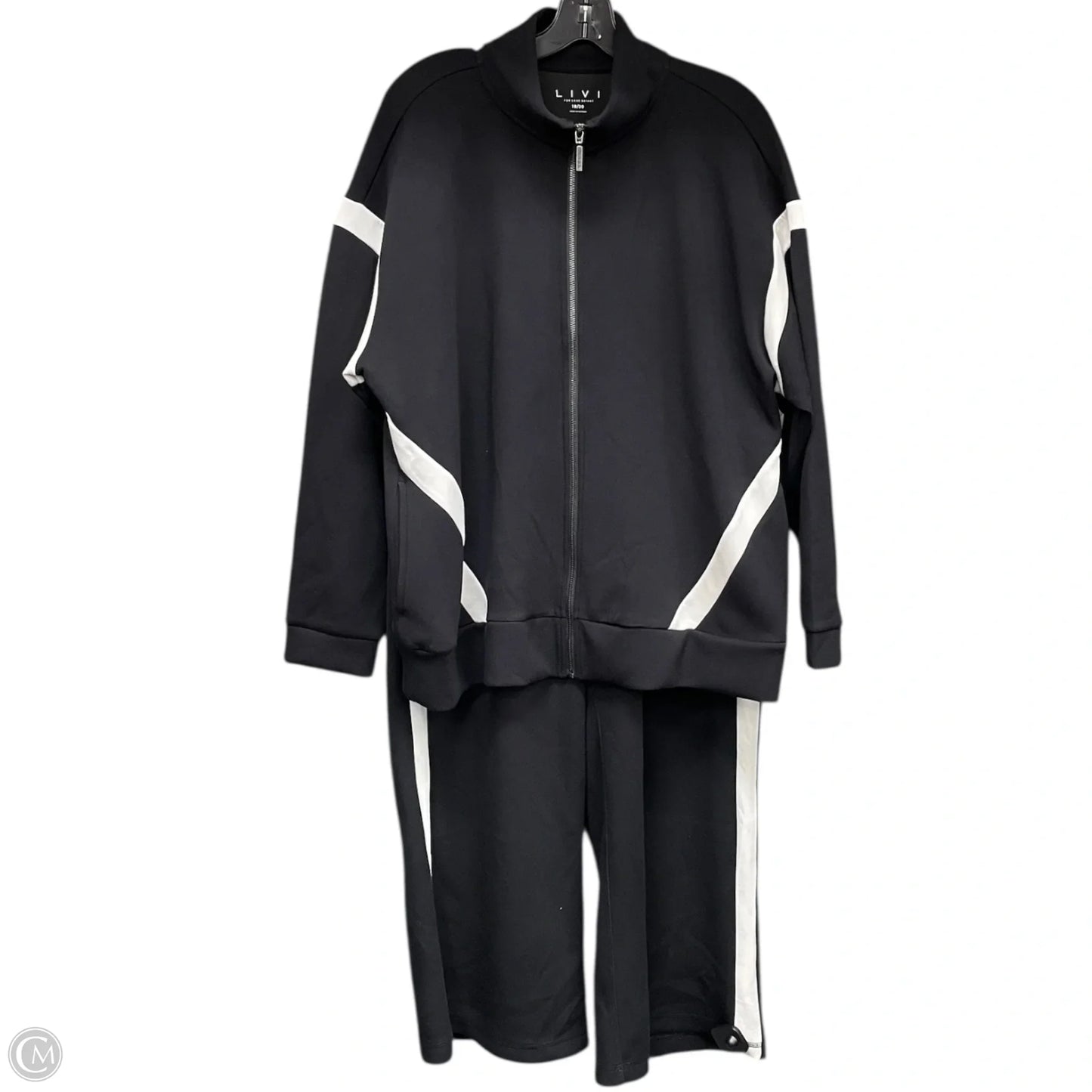 Lounge Set Pants By Livi Active In Black & White, Size: 18