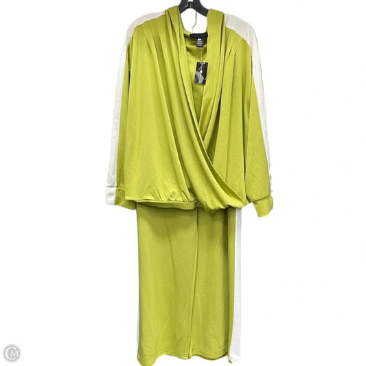 Lounge Set Pants By Ashley Stewart In Green & White, Size: 22