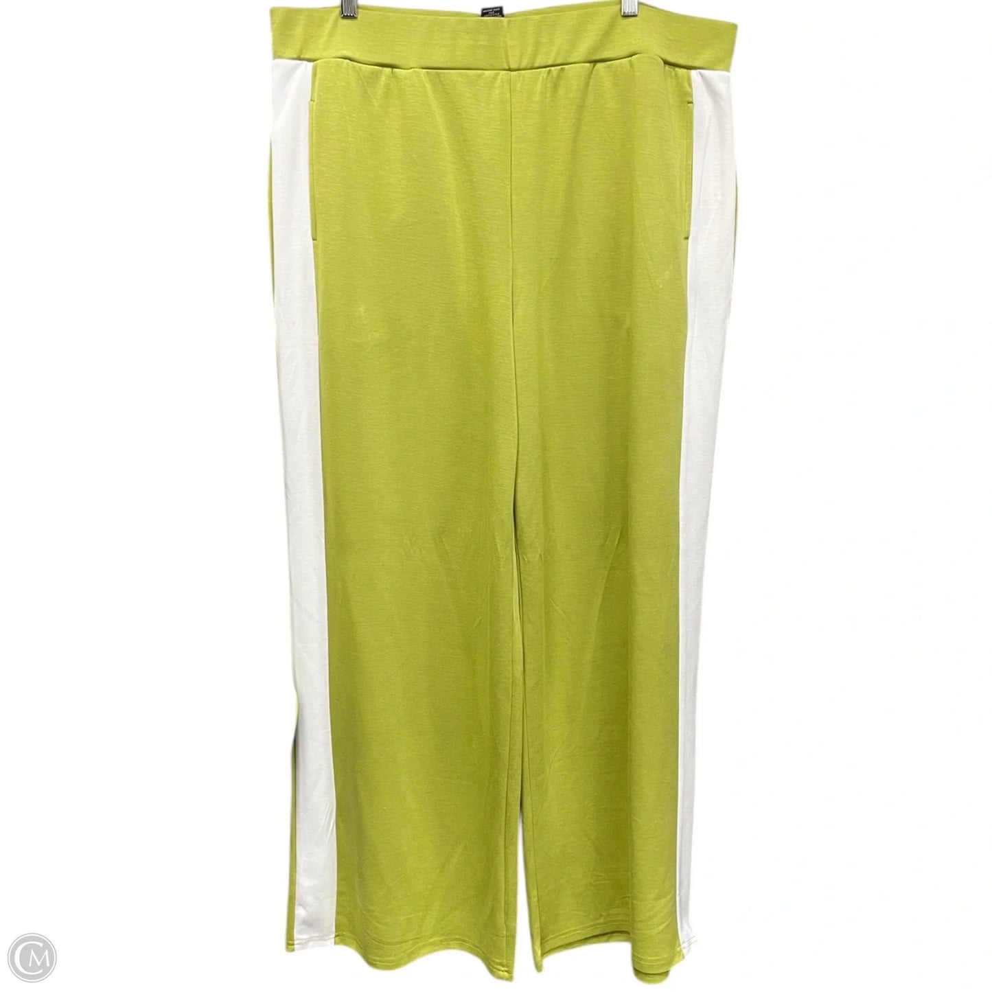 Lounge Set Pants By Ashley Stewart In Green & White, Size: 22