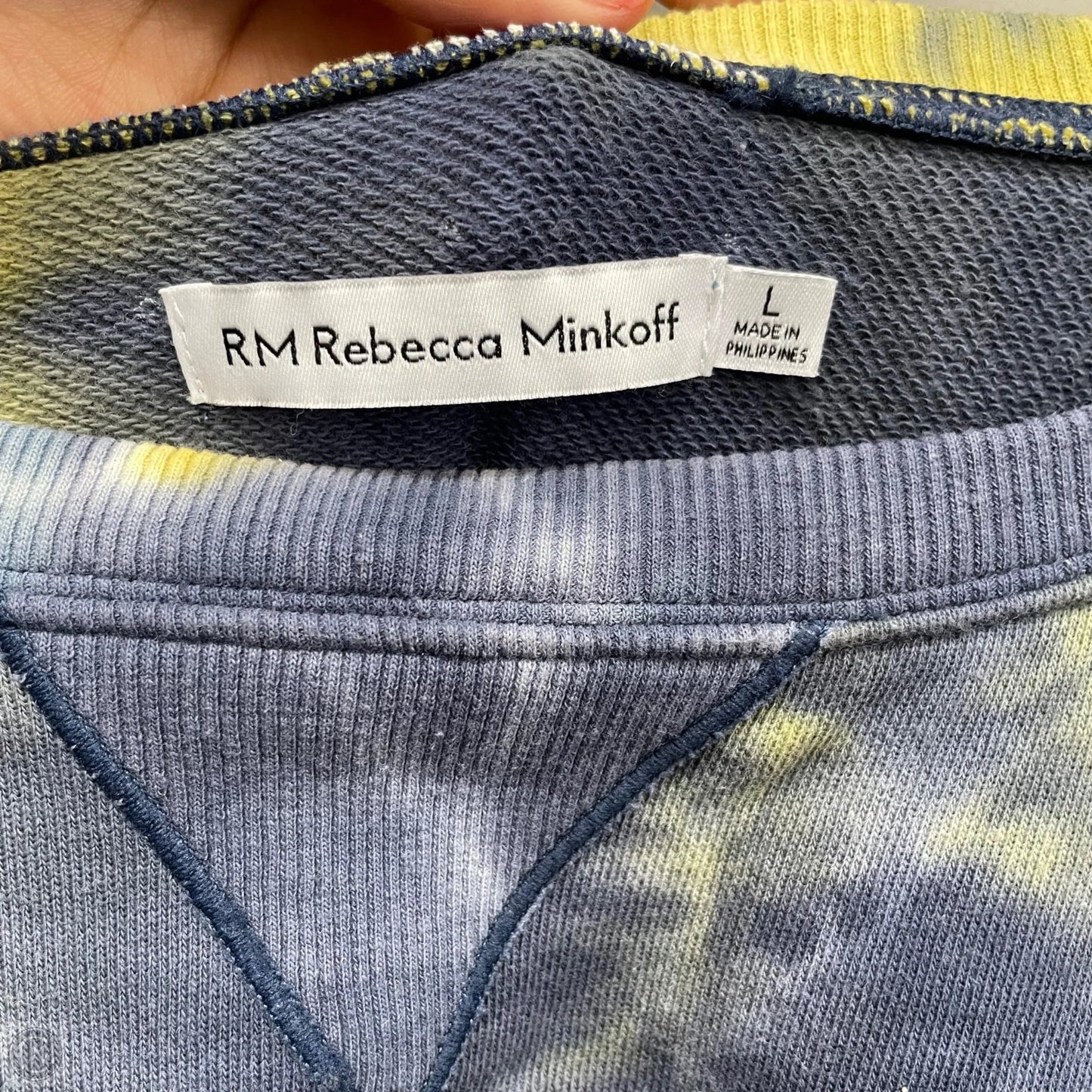 Sweatshirt Designer By Rebecca Minkoff In Blue & Green, Size: L