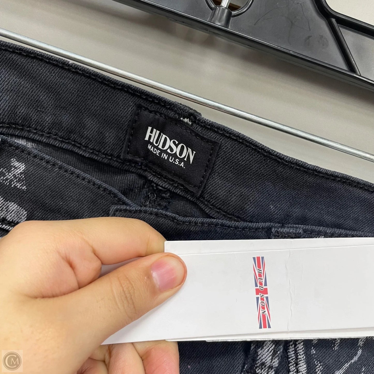 Jeans Skinny By Hudson In Black & Grey, Size: 6