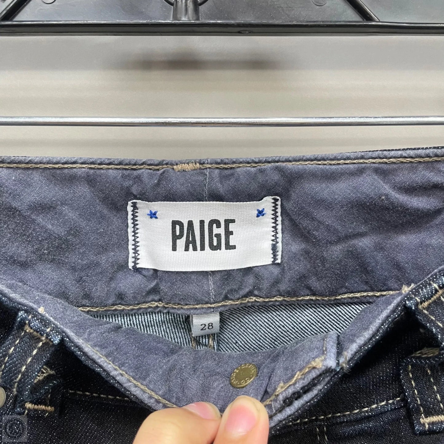 Jeans Boot Cut By Paige In Blue Denim, Size: S