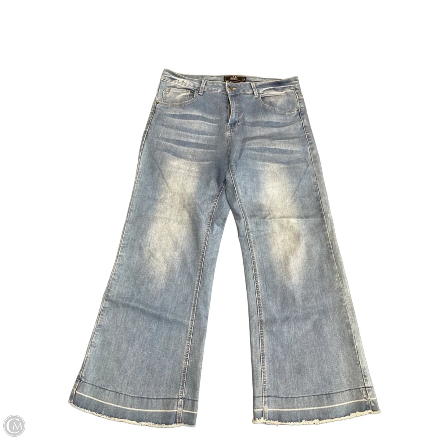 Jeans Flared By Lucky & Blessed In Blue Denim, Size: 14