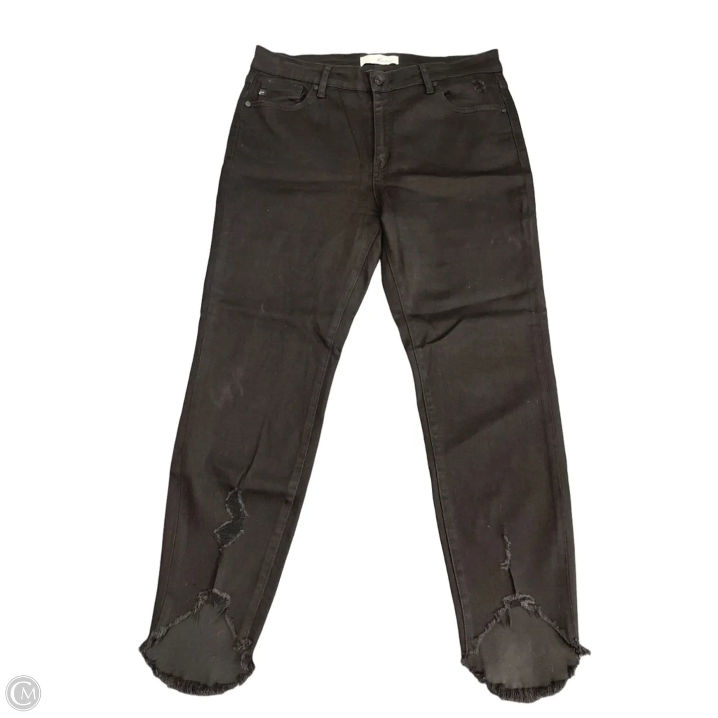 Jeans Skinny By Kancan In Black Denim, Size: L