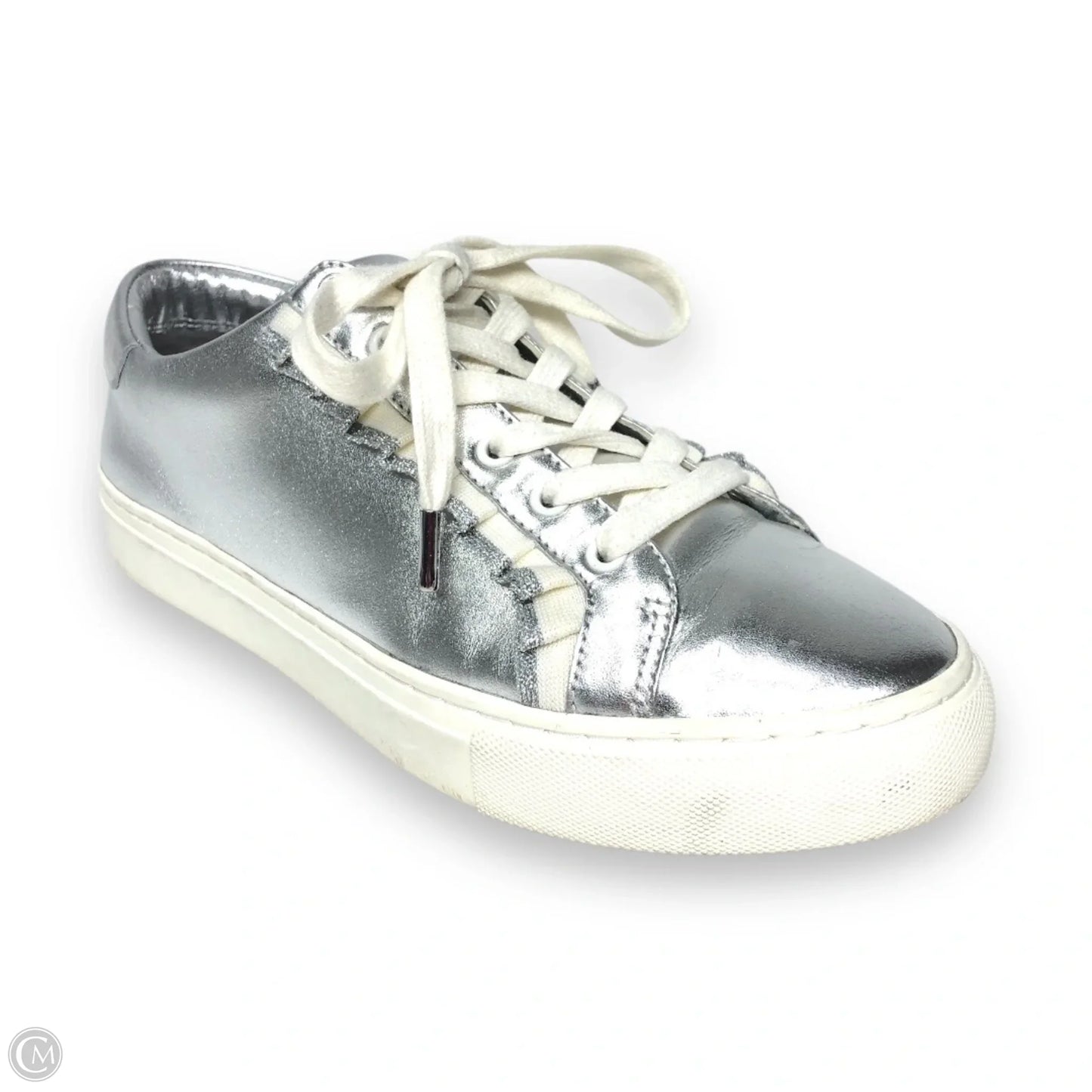 Shoes Designer By Tory Burch In Silver, Size: 8