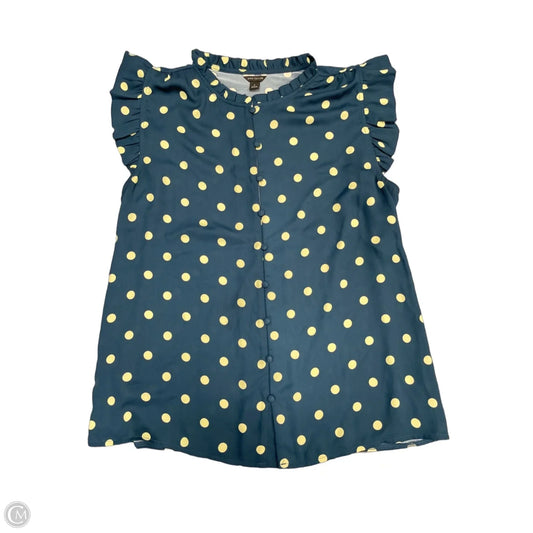 Top Sleeveless By Ann Taylor In Blue & Cream, Size: M