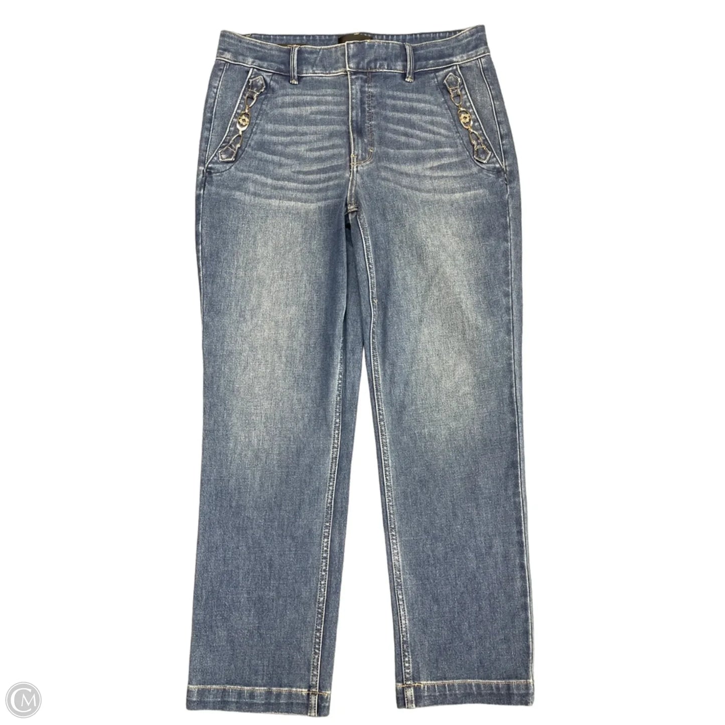 Jeans Straight By White House Black Market In Blue Denim, Size: 12