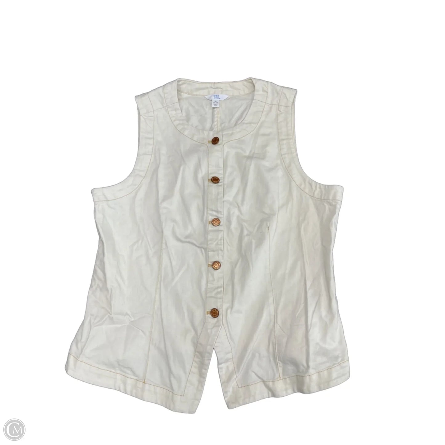 Vest Other By Time And Tru In Cream, Size: Xl