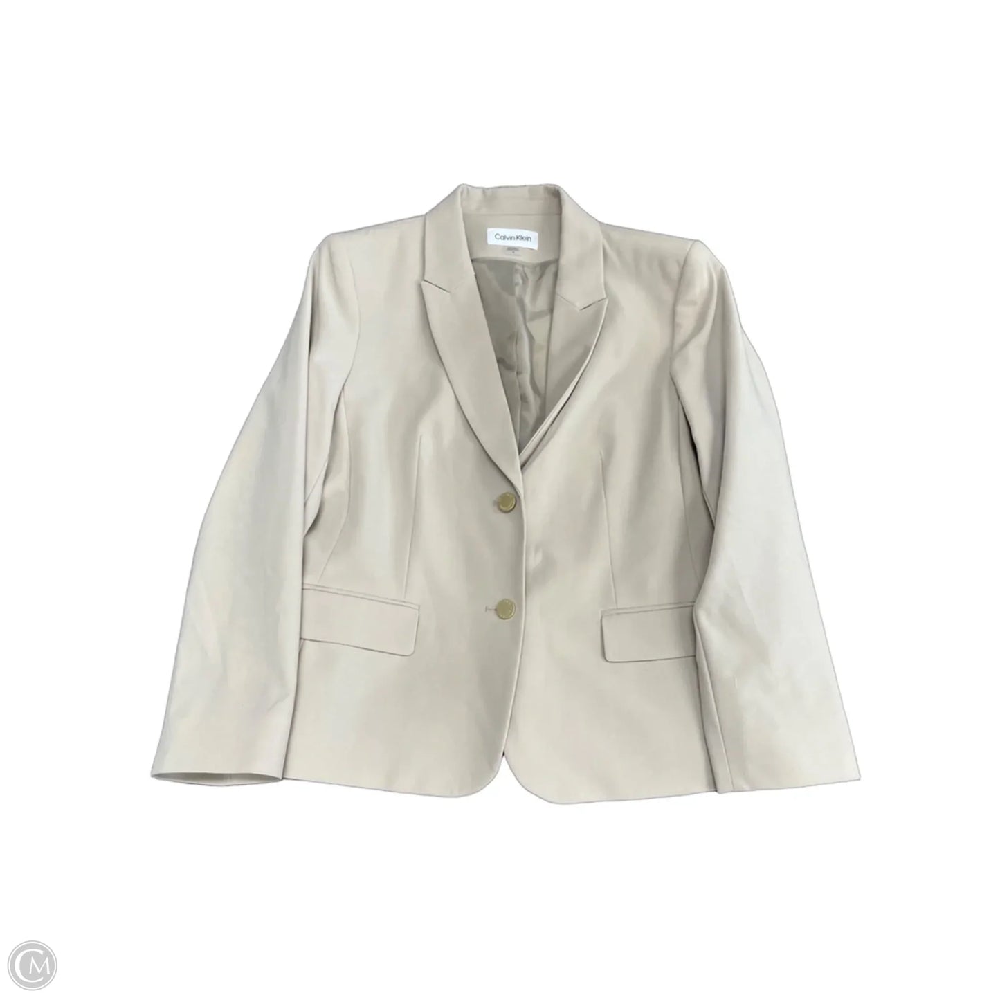 Blazer By Calvin Klein In Beige, Size: 14