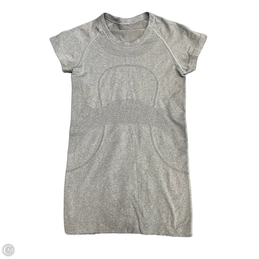 Top Short Sleeve By Lululemon In Grey, Size: 4