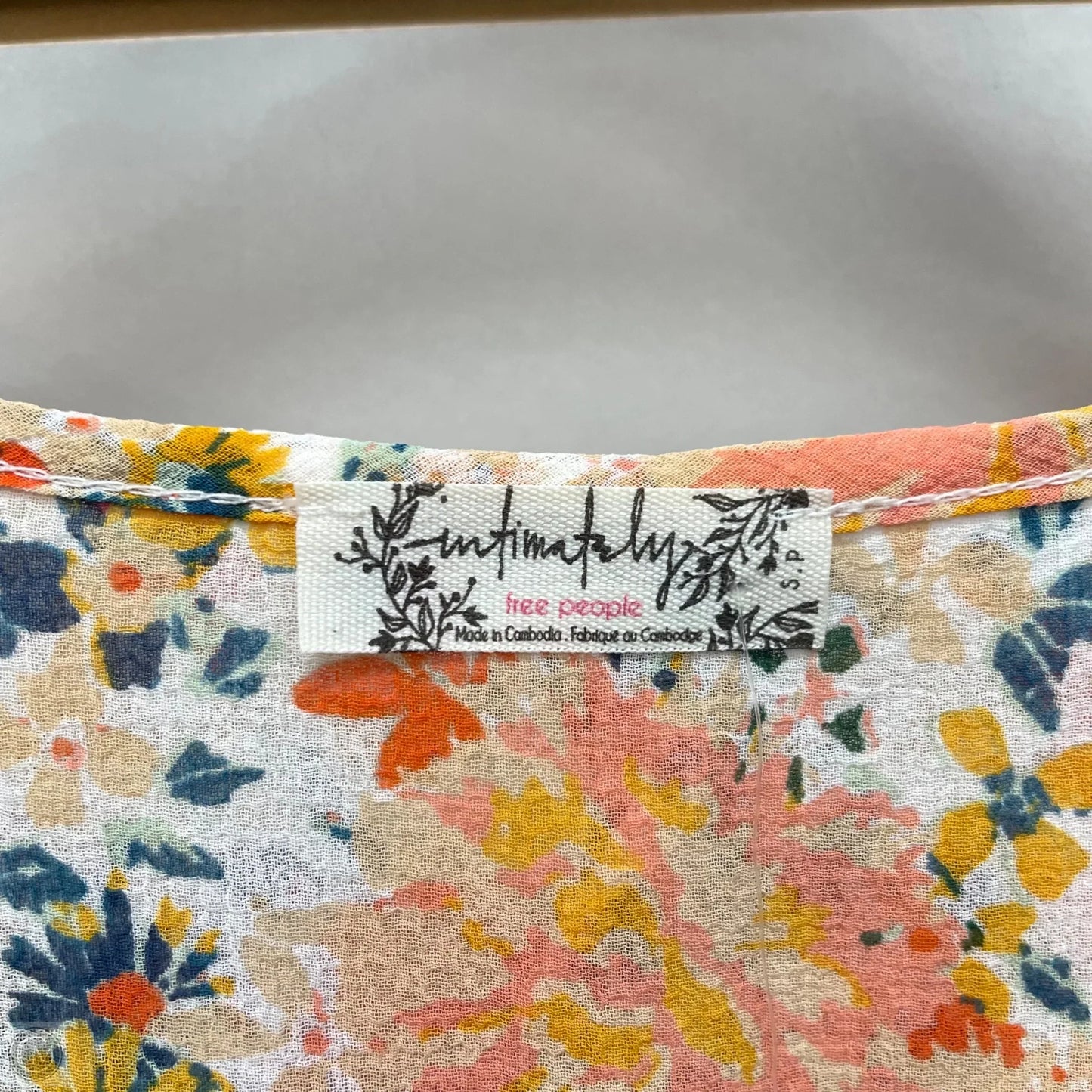 Bodysuit By Free People In Orange & Pink, Size: S