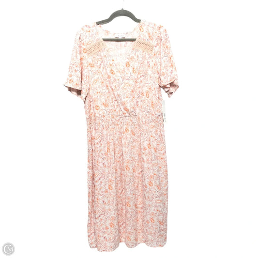 Dress Casual Midi By Luxology In Floral Print, Size: 2x