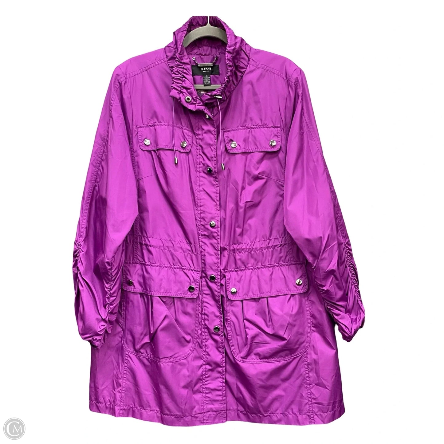 Jacket Windbreaker By Alfani In Purple, Size: 1x