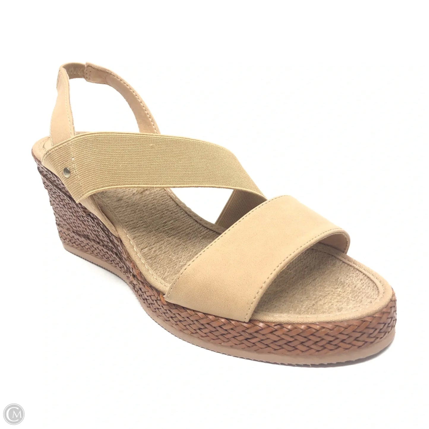 Shoes Heels Wedge By Adrienne Vittadini In Tan, Size: 9.5
