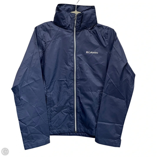 Jacket Windbreaker By Columbia In Blue, Size: S