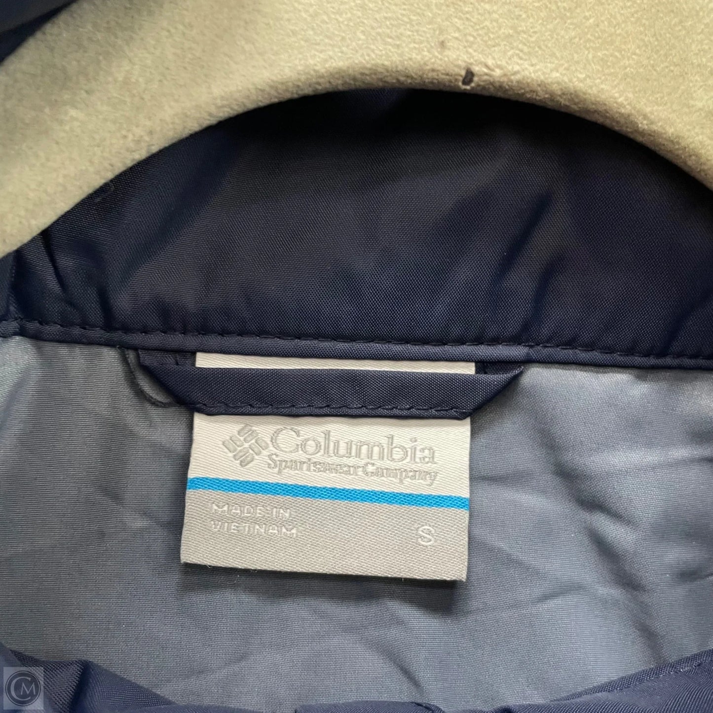 Jacket Windbreaker By Columbia In Blue, Size: S