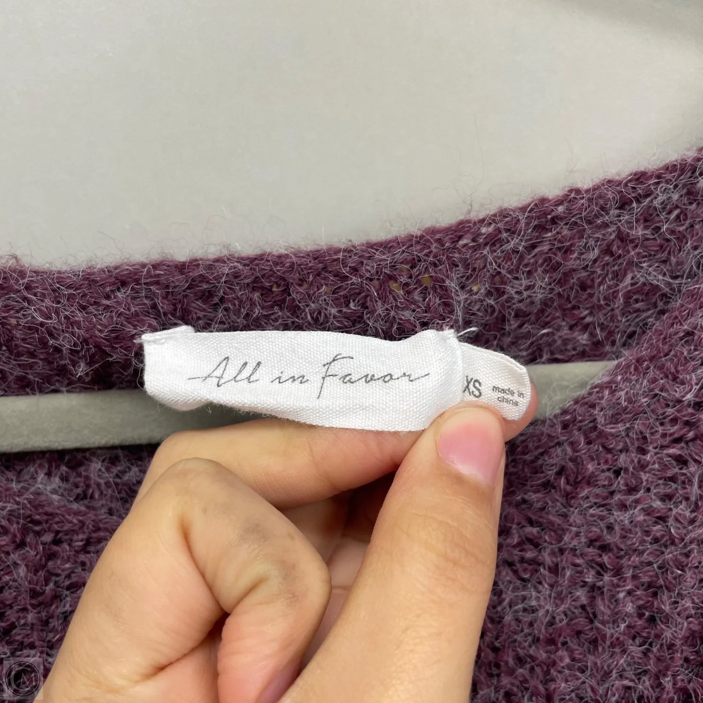 Sweater By All In Favor In Purple, Size: Xs