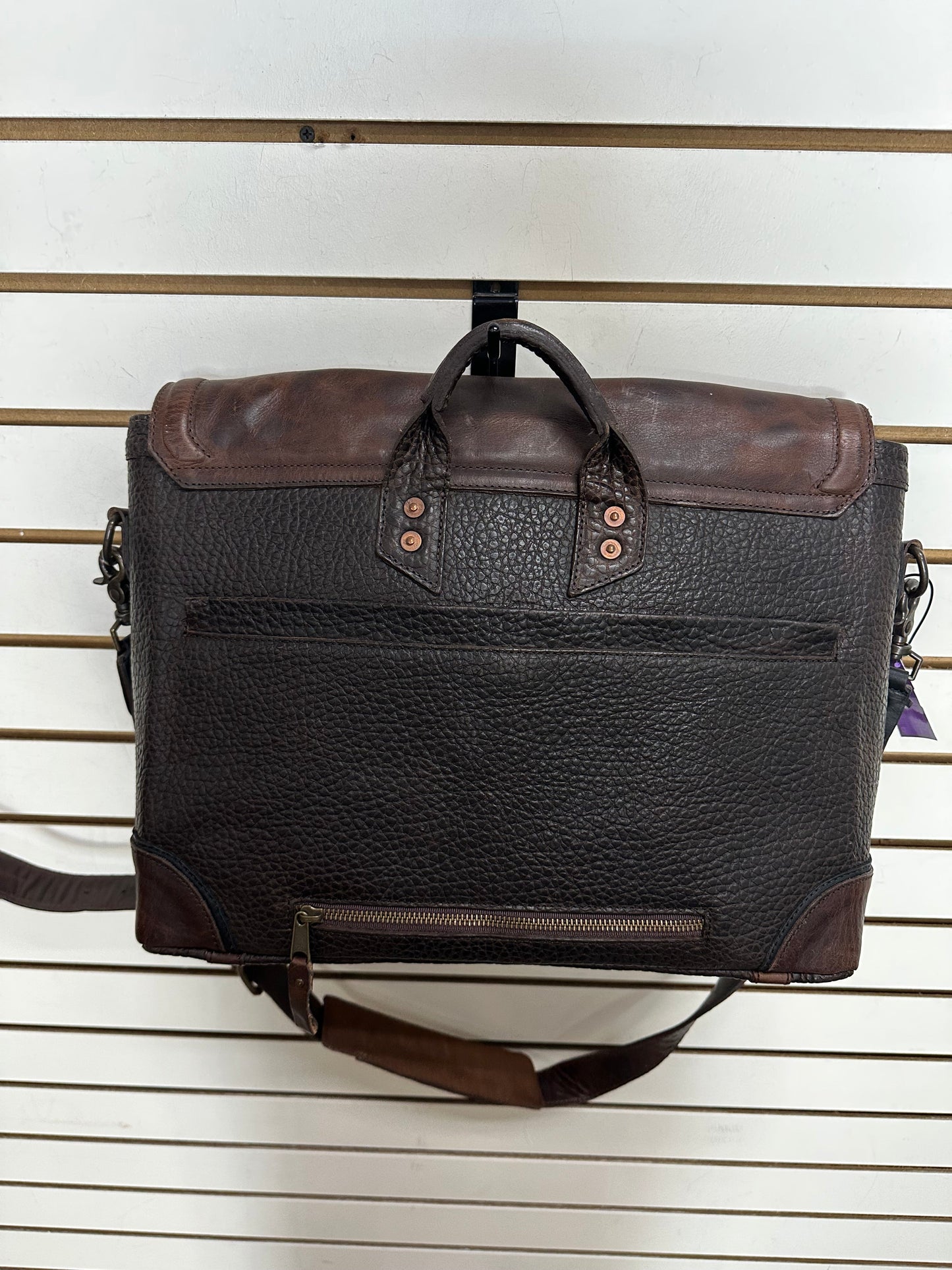 Handbag Leather By Mission Mercantile Leather Goods, Size: Large